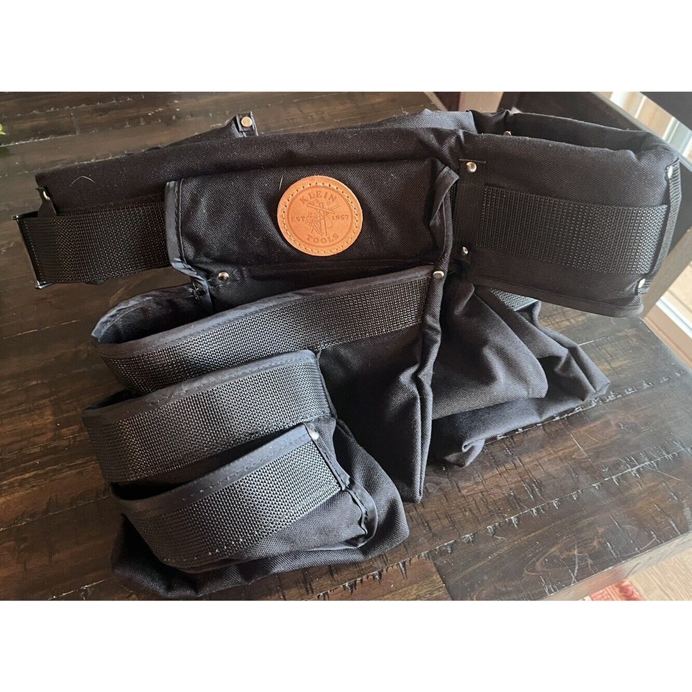 Klein Tools 5709L Electricians padded Tool Belt/pouch. 11-pocket, 4 Piece, L